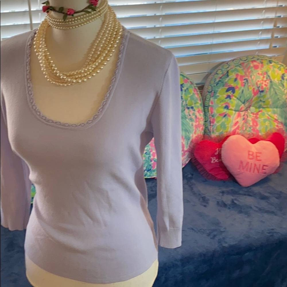 Joseph A. high quality knit lavender sweater